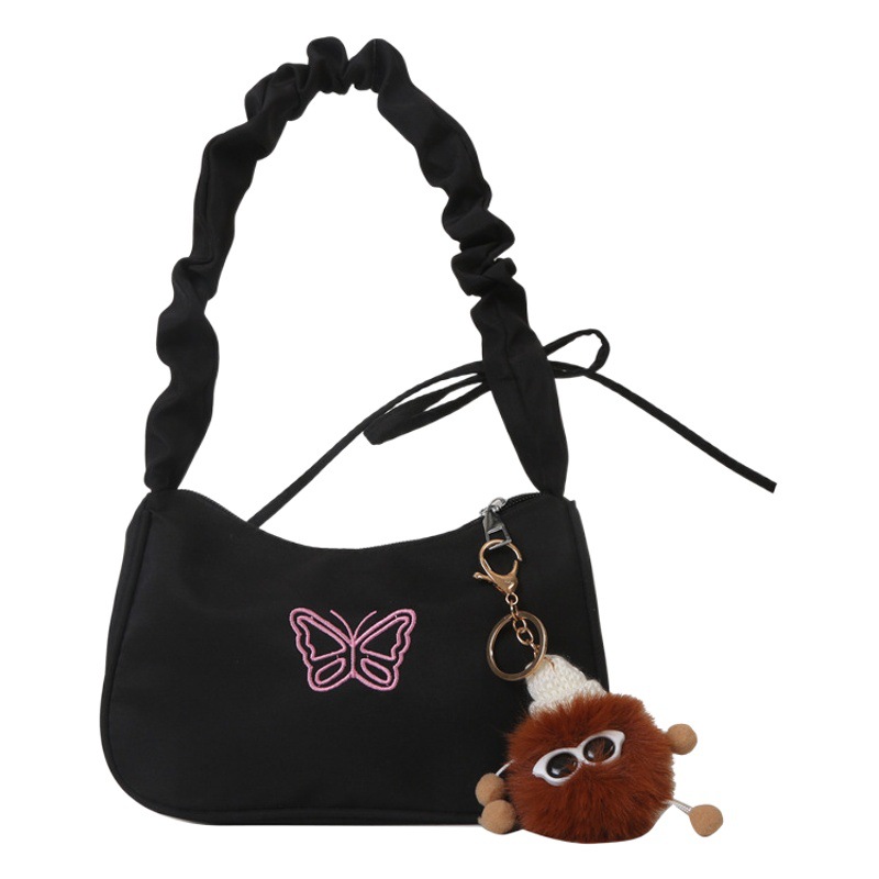 2023 otoño e invierno nuevo estilo coreano axila pequeña bolsa cuadrada Bolsa de hombro plisada suave de las mujeres frescas del estilo occidental