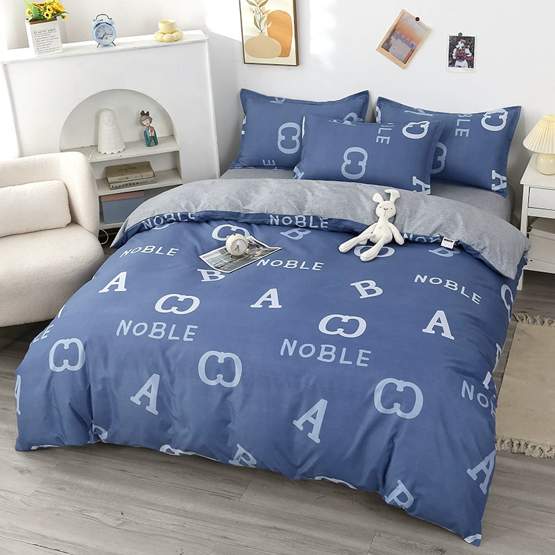 Четырехкомплектный набор из приятного для кожи хлопка с алоэ вера, ультрамягкая простыня, пододеяльник, наволочка, комфортный товар для трансграничной электронной коммерции и дропшиппинга, оптовая продажа TEMU.