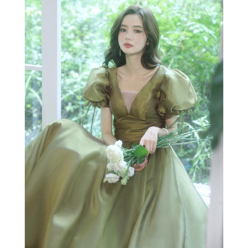 Evening Gown for Women 2026 Autumn New Style Vocal Performance Host Elegant Annual Meeting Dress Ball Gown Evening Gown for Women 2026 Autumn New Style Vocal Performance Host Elegant Annual Meeting Dress Ball Gown