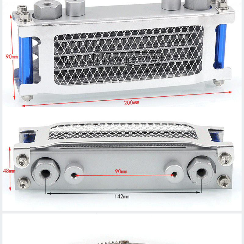 Off-Road Motorcycle Monkey Bike Oil Cooler Monkey Bike Curved Beam Machine 50-110Cc Aluminum Radiator
