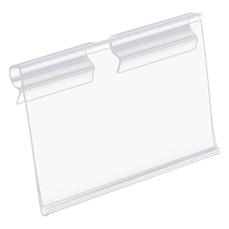 В наличии прозрачный пластиковый стеллаж для этикеток цена дисплей карты супермаркет двойной линии крюк ценник стальной проволоки Розничная знак