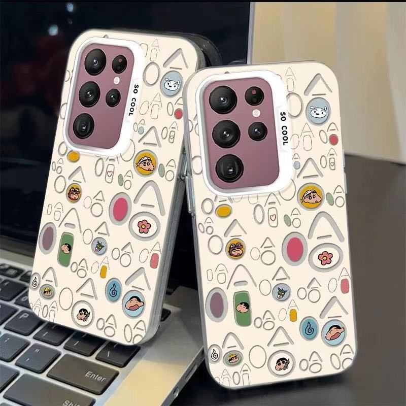 Haha Xiaoxin S21Ultra Mobile Phone Case Sm-G9980 Anime Trendy Male and Female Couple Internet Celebrity Hard Shell Color Silver