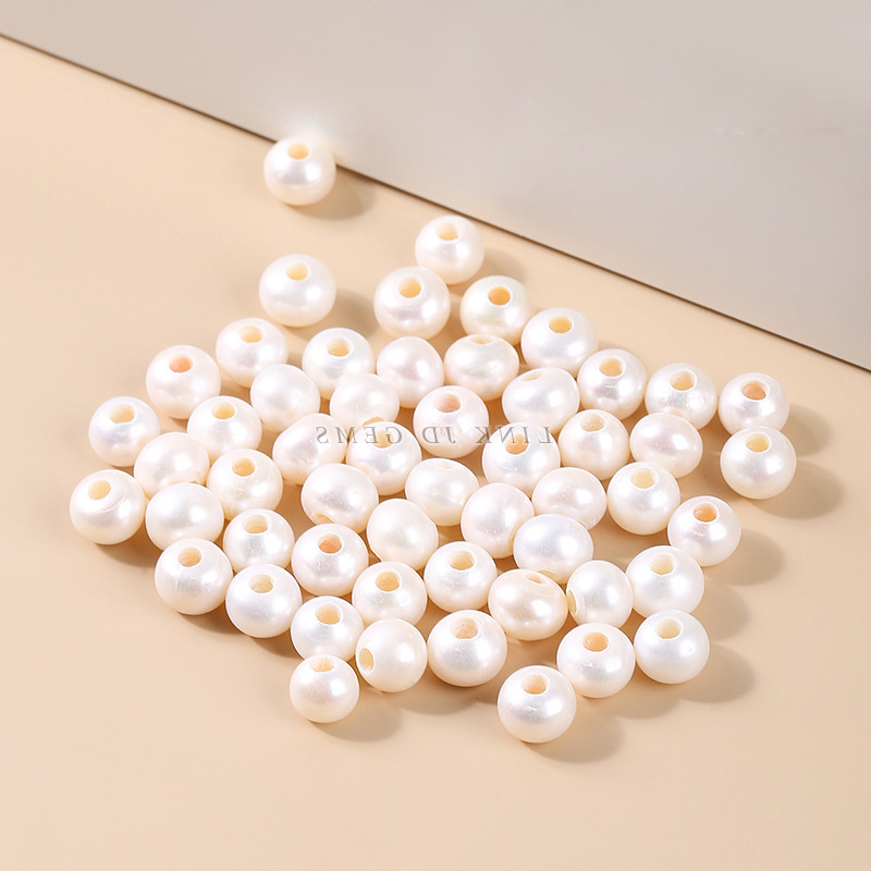 organic round beads pearl