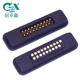 快速接线端子吸附式磁铁接头 方形19pin带螺丝定位孔磁吸底座厂家