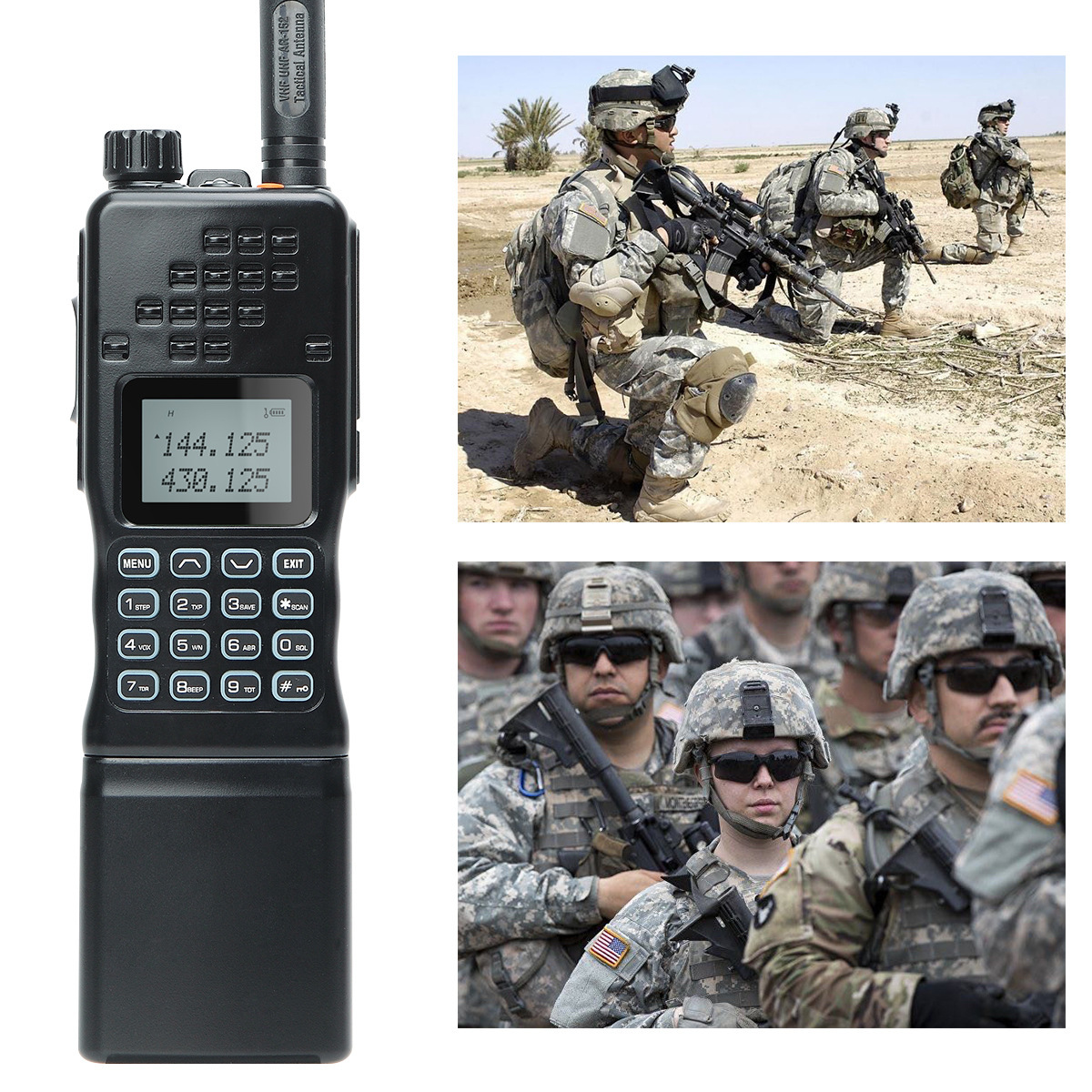 Baofeng AR-152 UV de doble etapa táctica walkie-talkie de alta potencia de gran capacidad militar ventilador handstand AN/PRC-152