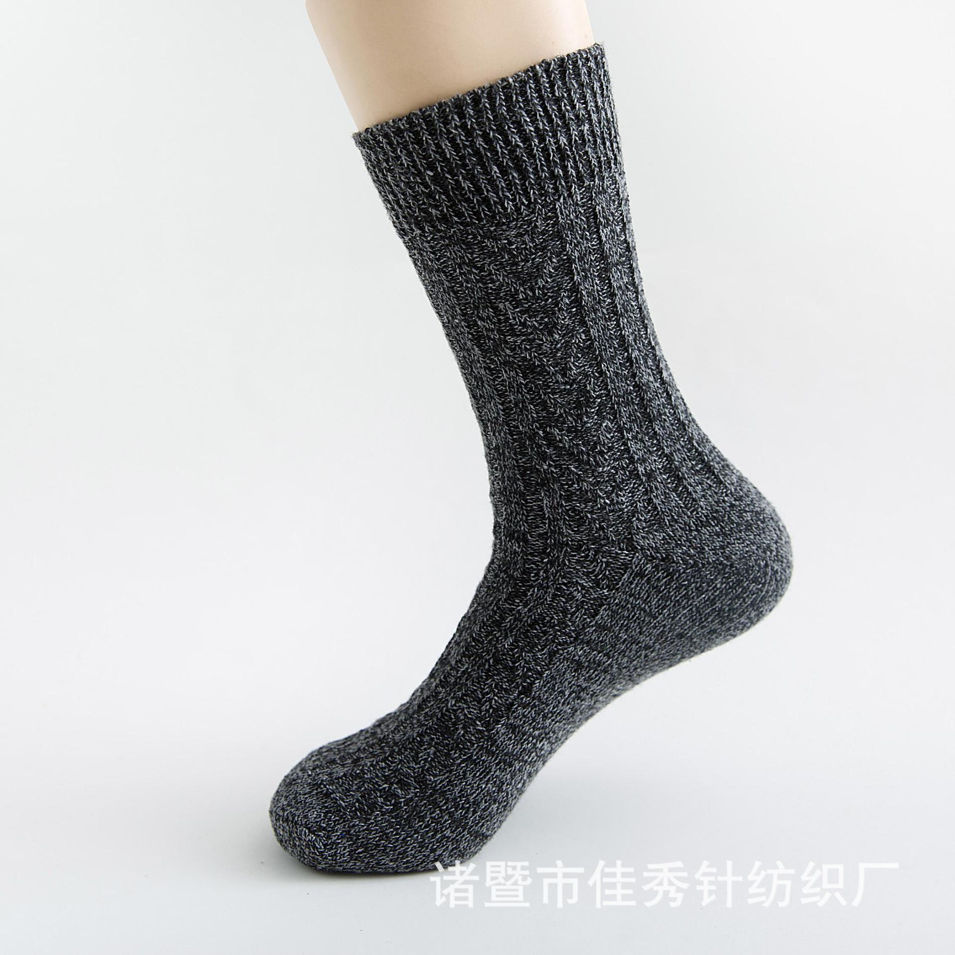 Twist calcetines de doble aguja calcetines de hombre de talla grande paralelos para hombres calcetines de lana de conejo cálido engrosado al por mayor calcetines de media pantorrilla casual