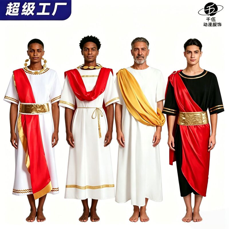 Cross-border Roman and Egyptian costumes for men and women, pharaoh and queen outfits, Greek goddess attire, medieval children's stage costumes Cross-border Roman and Egyptian costumes for men and women, pharaoh and queen outfits, Greek goddess attire, medieval children's stage costumes