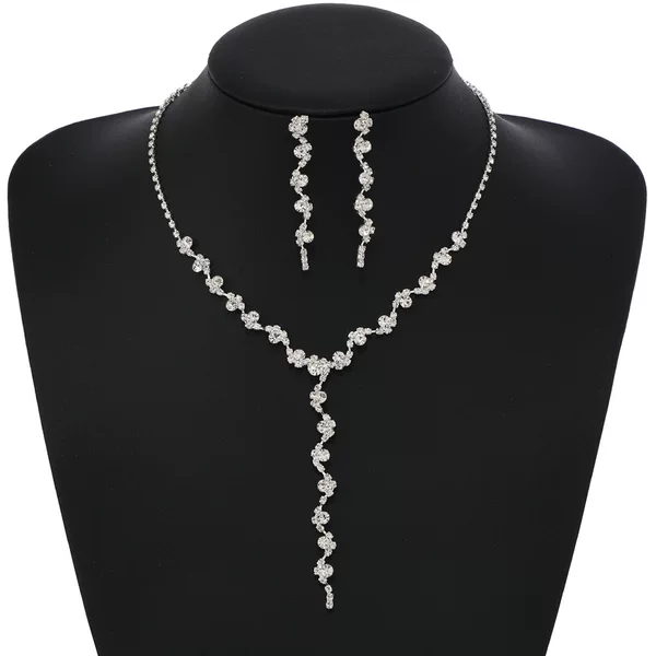 Foreign trade jewelry wholesale jewelry suit ladies fashion elegant wedding banquet long tassel necklace suit