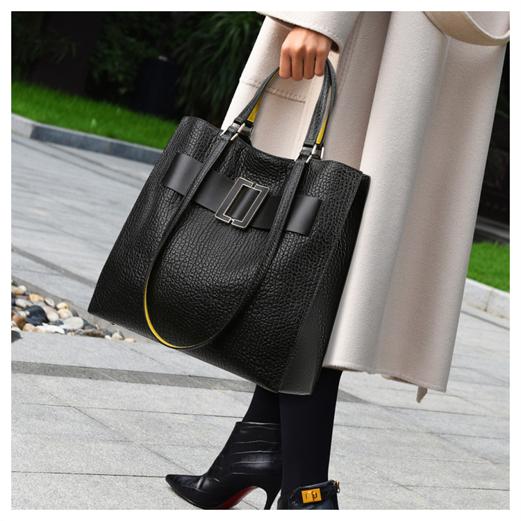 New Hot Selling Women's Bag High End Soft Leather Tote Bag Women's Texture Versatile Large Capacity Women's Handbag Can Be Shouldered_voghion.com