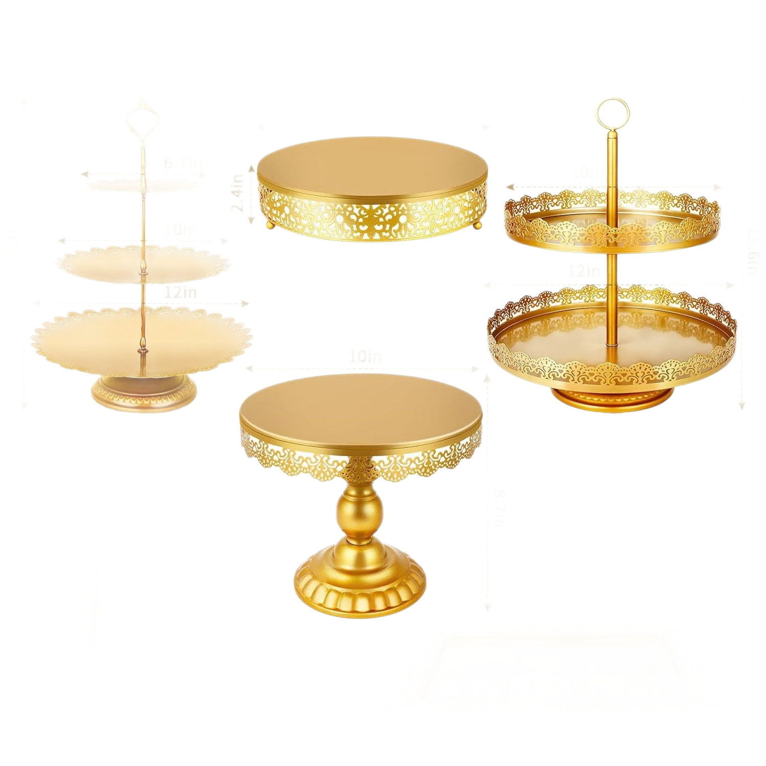 Pasteles de pasteles de encaje plato cuadrado para bocadillos de galletas plato rectangular bandeja de metal europeo