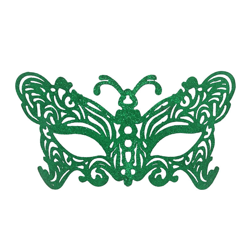 Carnaval Halloween nuevo polvo brillante retro mariposa máscara de mitad de cara máscara de maquillaje de fiesta props de decoración
