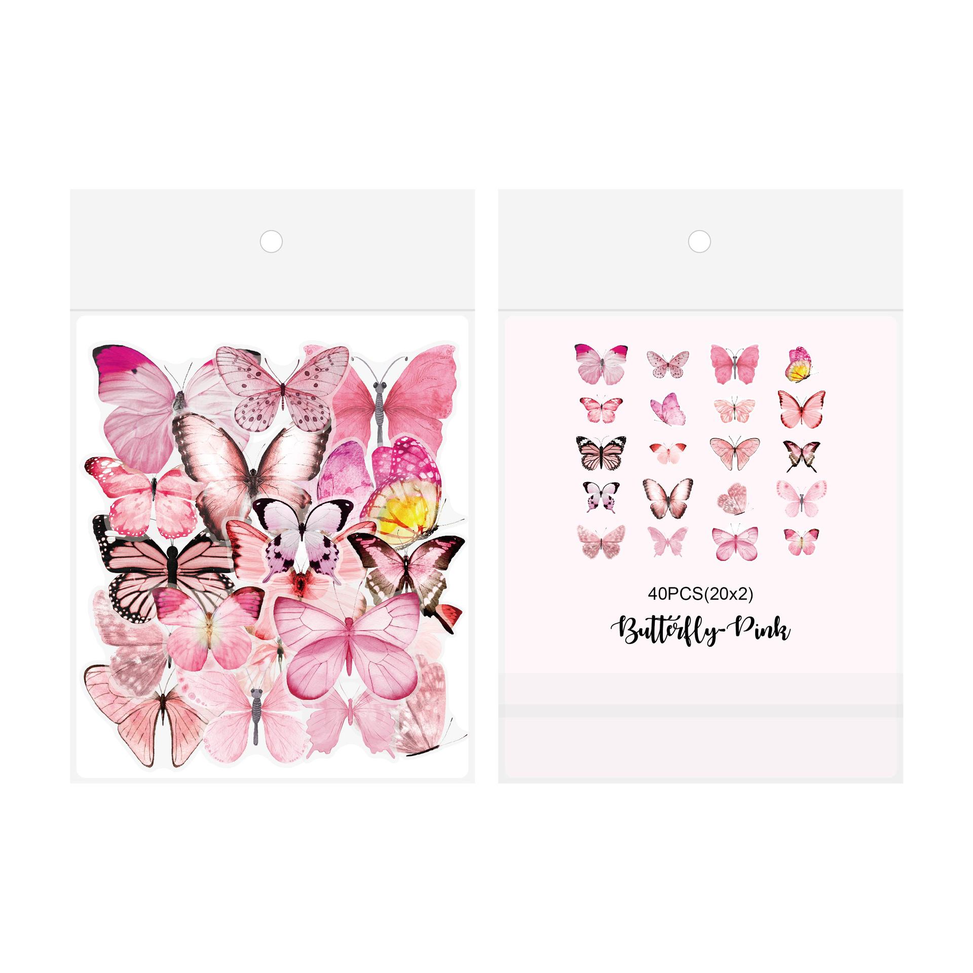 PVC self-adhesive Material Butterfly Pattern Classic Style Style Classic Style Butterfly Pvc Self-adhesive Casual Gift Stickers