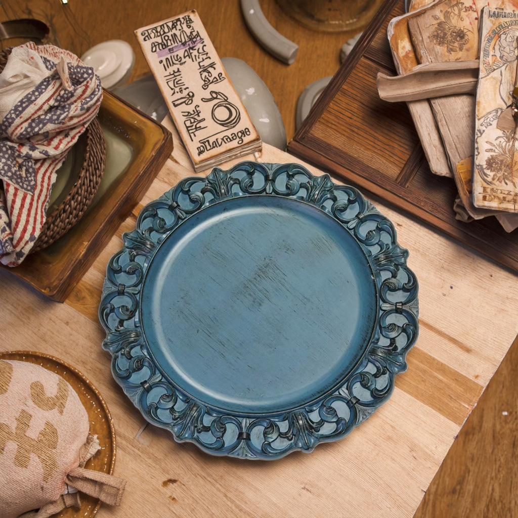 Placas de carga de comercio exterior platos de banquete europeos platos de fiesta platos de comida transfronterizos almohadilla de aislamiento térmico almohadilla de comida occidental hotel