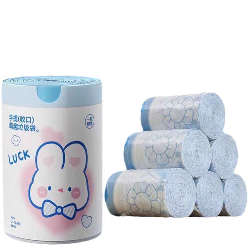 Handheld cartoon plastic garbage bag for home use