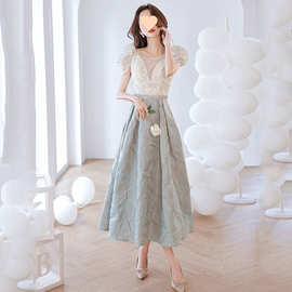 1132人收藏晚礼服高贵气质2025新款夏季法式小众轻奢高端十八