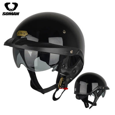 Motosiklet kaskı (dəbilqə) — Electric Vehicle Half Helmet Women's