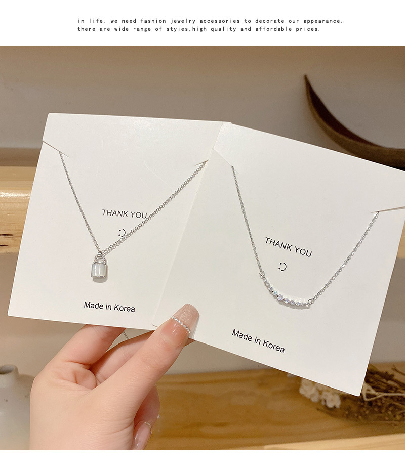 Fashion Bow Knot Titanium Steel Inlay Zircon Pendant Necklace Colorza_colorza_7