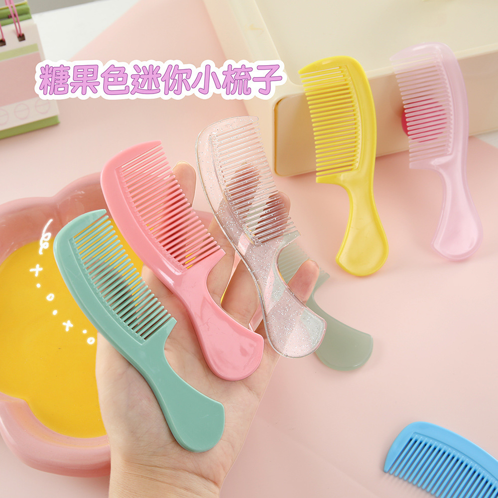 Nuevo mini peine simple portátil lindos peine de peluquería de plástico casero peinado de cabello largo para mujeres peinado recto
