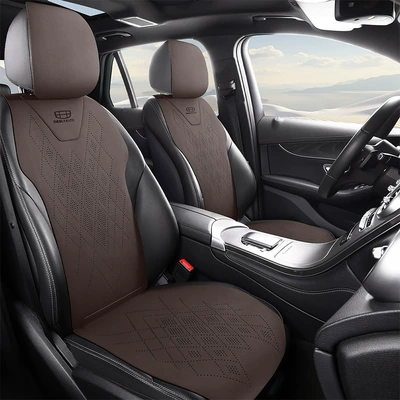 Geely icon Emgrand Seat Cover Star Seat cushion, seat cover - passionate-coffee-standard-edition-second-and-co-pilot-2-seats-warm-in-winter-and-cool-in-summer-suede-geely-car-series-marking