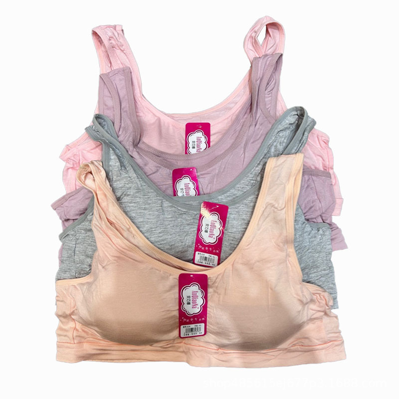 New Manufacturer Wholesale Anqiuna 823 Middle-Aged and Elderly Cheap Large Size Glossy Fixed Cup Women's Intimates Vest Style