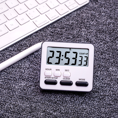 Kitchen timer student time manager timer English version positive and negative timing digital electronic alarm clock
