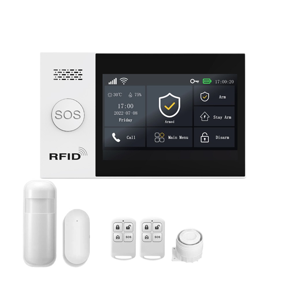 Sistema de alarma inalámbrico TUYA GSM WIFI 4G antirrobo para seguridad del hogar con infrarrojos
