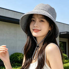 防晒遮阳帽女生夏季2026新款户外渔夫帽出游太阳帽大帽檐显脸小男
