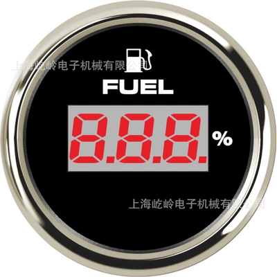 automobile instrument – Truck, Speedboat, Yacht Oil - silver-edge-black-bottom-digital-display-model
