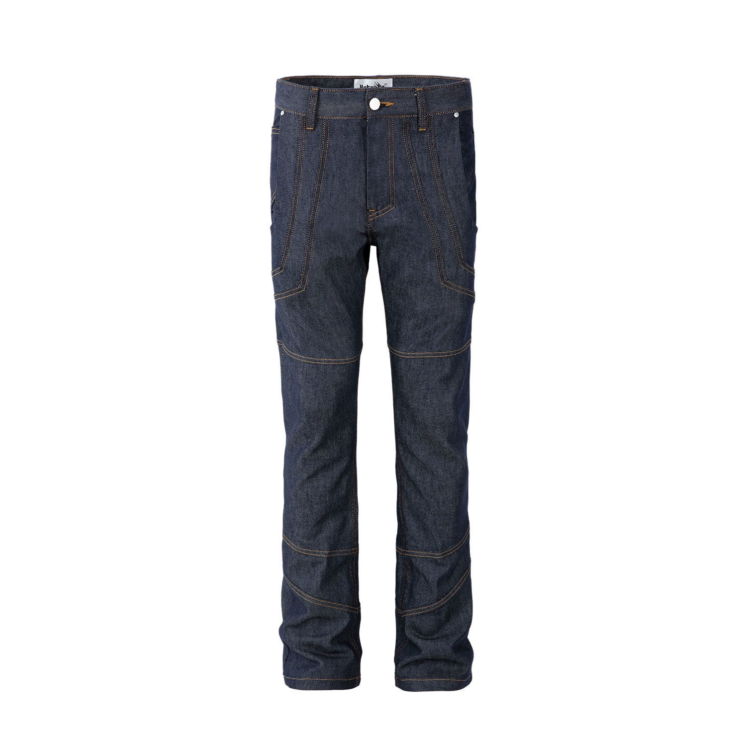 Three dimensional blue jeans, American style, slim fit