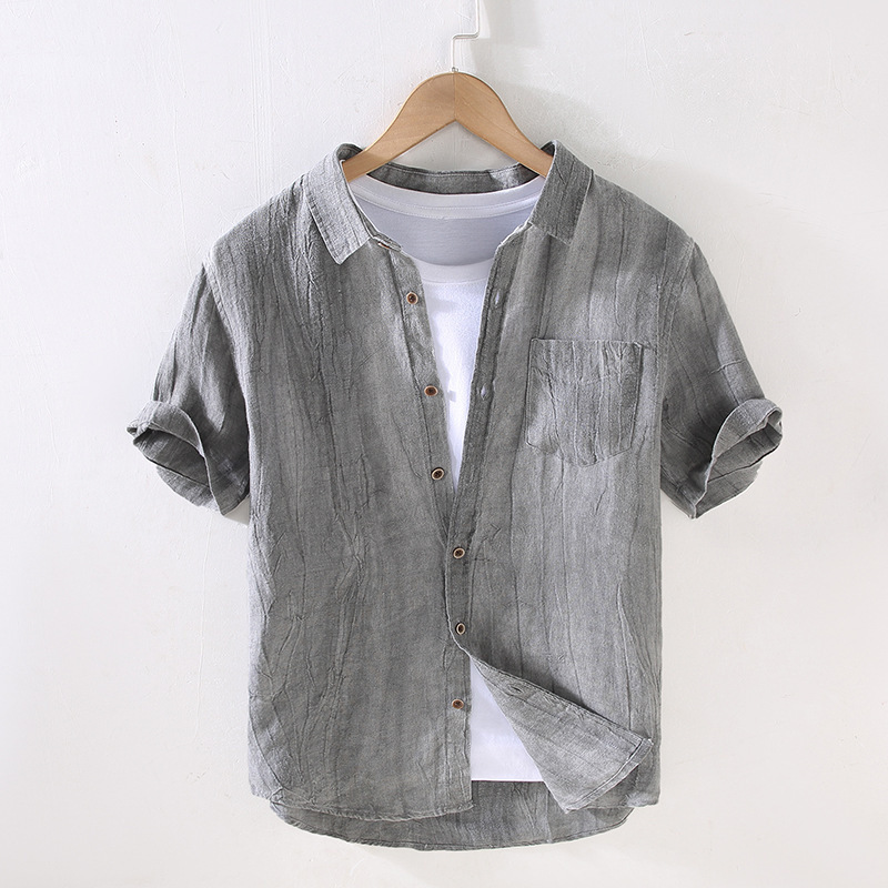 Thin summer retro fitted trend shirt