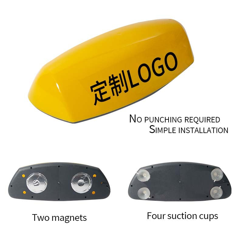 Popular 12V Car-Mounted Taxi Light with Strong Magnet, Universal Car Roof Decorative Light with Magnetic Attachment