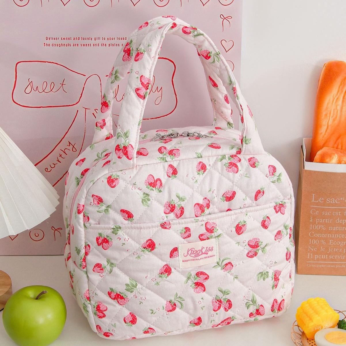 Bolsa Térmica Porta Alimentos de Poliéster Aislado y Portátil para Picnic