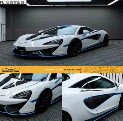 Pet Car Color Changing Film Automotive Film - white-pet-super-bright-snow-mountain-white-152x18-m