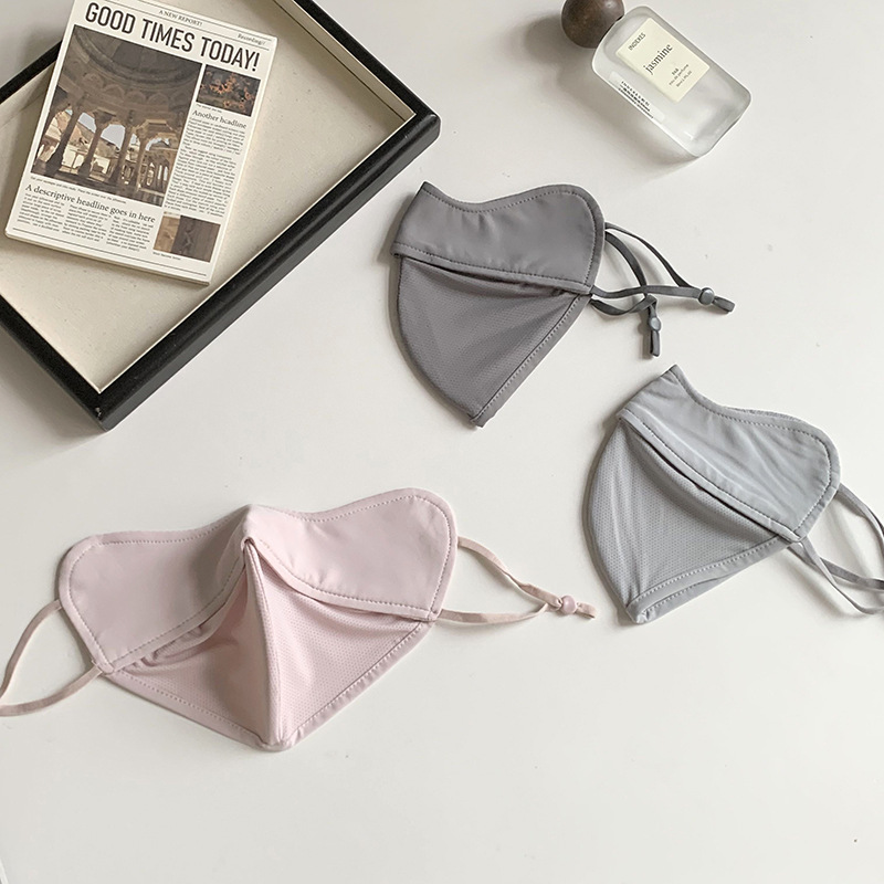 Máscara de protección solar verano nuevo estilo conducción al aire libre protección UV seda de hielo protección para los ojos máscara de protección solar ajustable