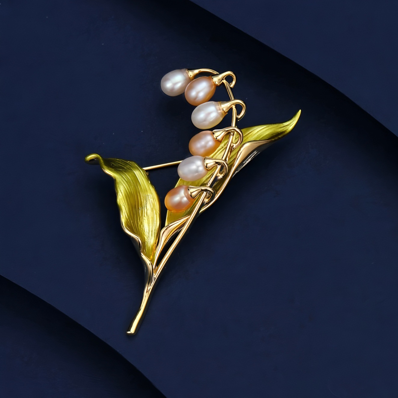 Vintage pearl lily of the valley