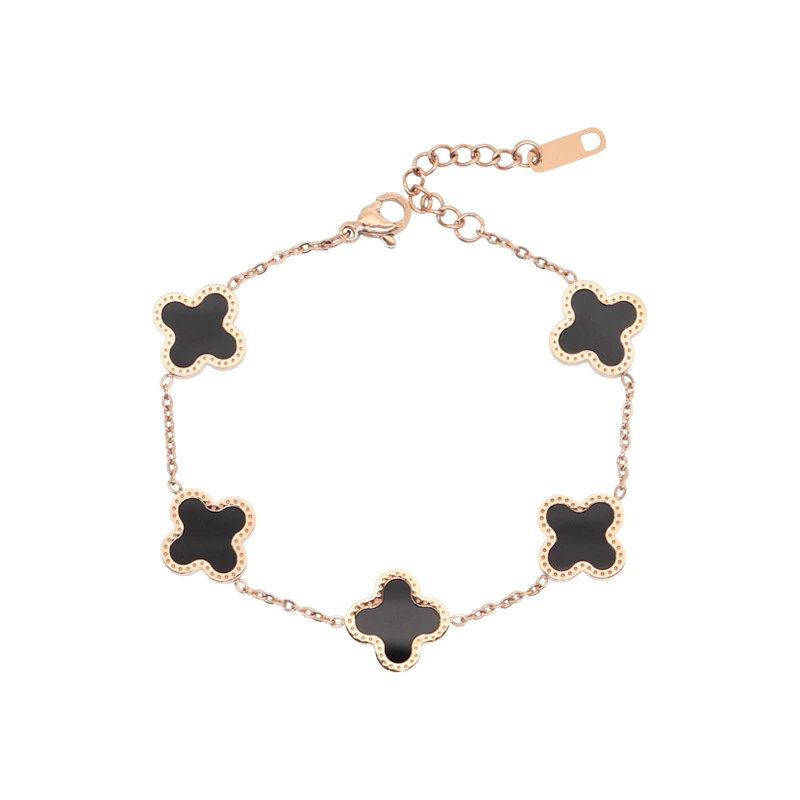Ювелирное изделие Fashion Four-Leaf Clover браслет, из нержавеющей стали и варианты 18K, разнообразие цветов, не тускнеют