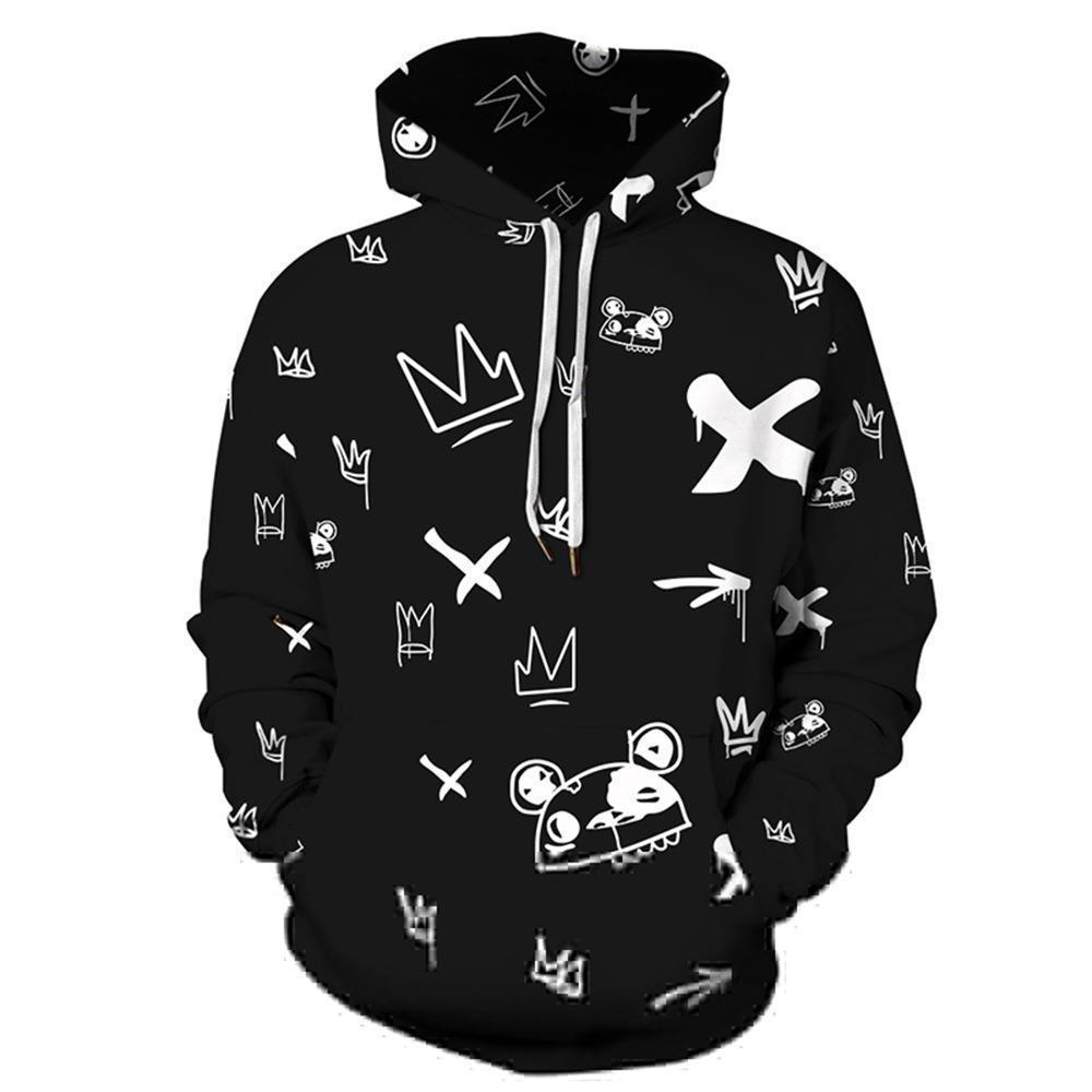 Neue herren mit tier muster lose übergroßen i digitaldruck 3D hoodie_voghion.com