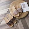Summer breathable cotton children's slippers indoor, footwear, cotton and linen, Chanel style