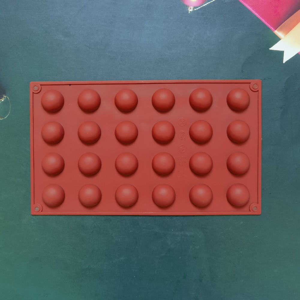 24 pequeñas semicirculares 437 molde de silicona para pastel de chocolate molde de pan herramientas de panadería de jalea