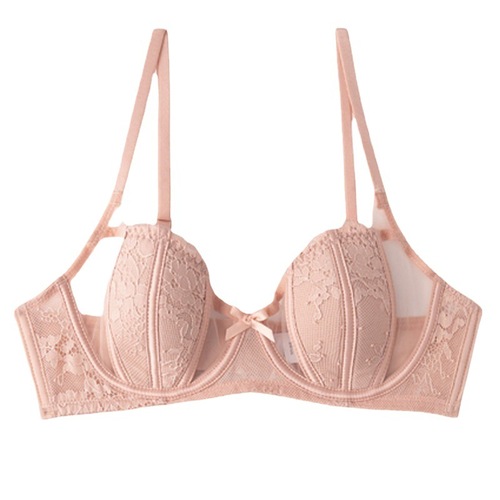 Hot Selling Sexy Ultra-Thin Bra Rabbit Ear Cup Small Breast Push Up Big Breast Underwear Women's Anti-Sagging Soft Steel Ring Bra