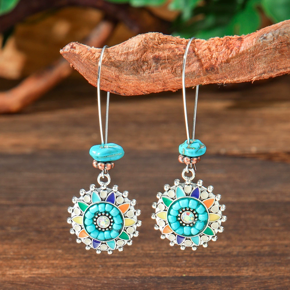 Серьги ретро этно Handmade, кисточка-талисман бохо низкопроходимые клипсы, лёгкий