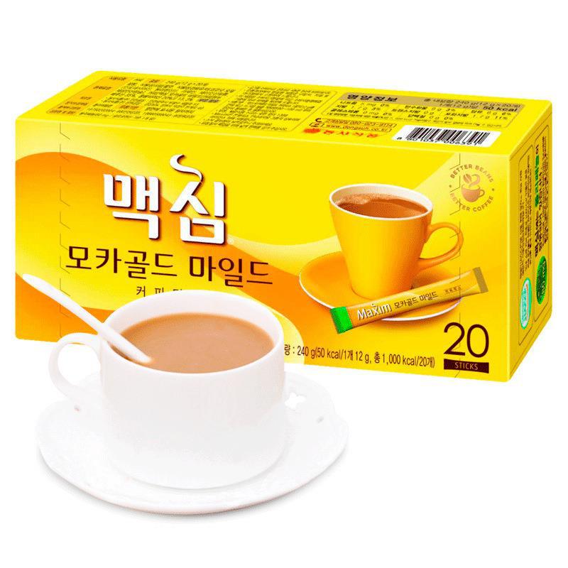 Maxim Mocha Flavor Instant Coffee 240g, imported from Korea, 20-pack 3-in-1 coffee powder Maxim Mocha Flavor Instant Coffee 240g, imported from Korea, 20-pack 3-in-1 coffee powder