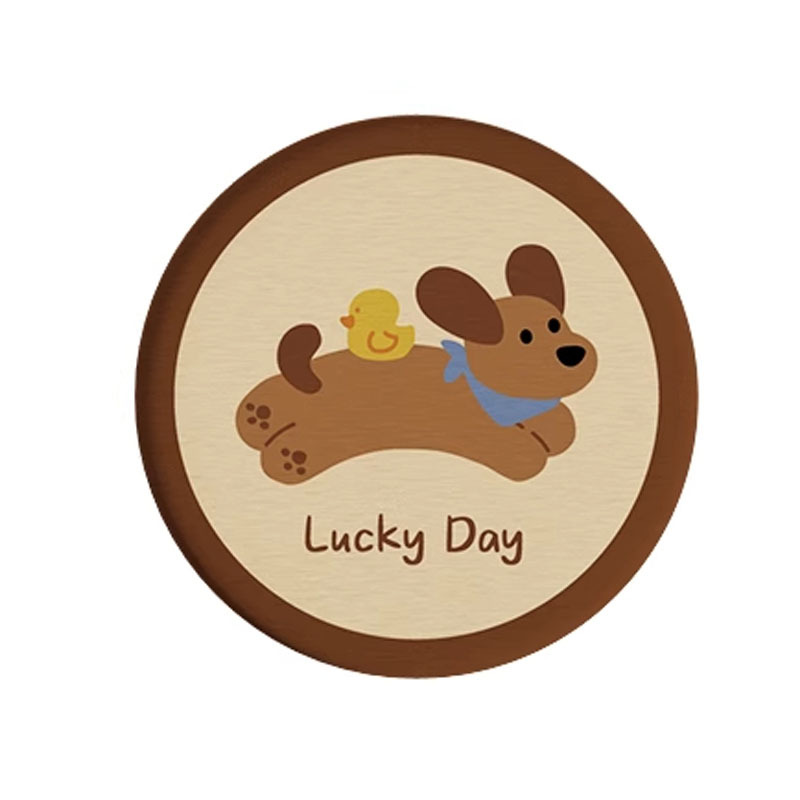 Posavasos de café de oficina de dibujos animados, posavasos de escritorio, posavasos de agua redondos, almohadillas absorbentes de agua de barro de diatomeas, encimera de secado rápido