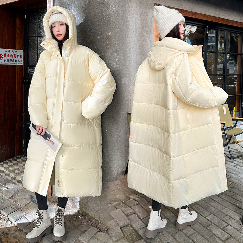 Inglés invierno ropa de algodón plumón mujer suelta rodilla larga invierno nueva chaqueta de algodón de mujer abrigo cálido image 2