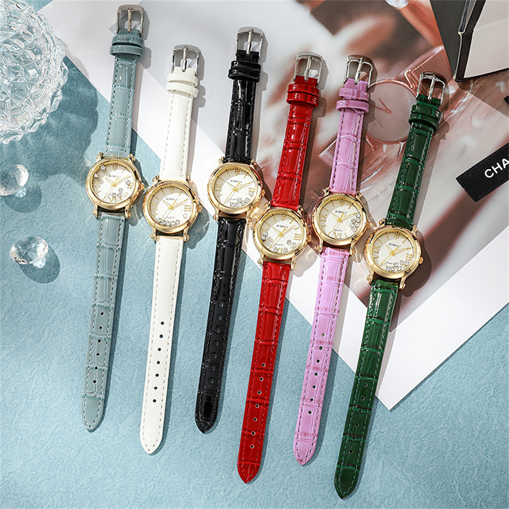 Minimalist Quartz Watch For Women And Men With Grey Leather Strap_voghion.com