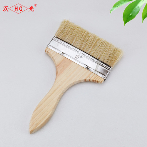 Paintbrush 1-8 inches manufacturer wholesale, thick wooden handle bristle brush, ship flat oil brush, barbecue tool brush bristle