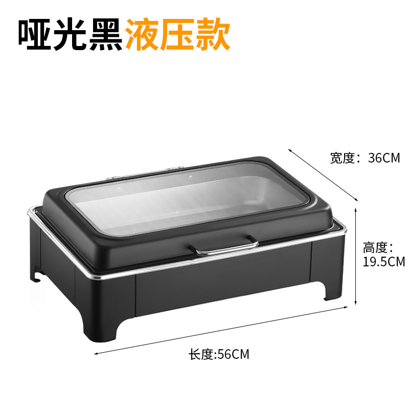 新款不锈钢自助餐炉商用可视液压翻盖保温加热酒店餐具餐炉批发|undefined