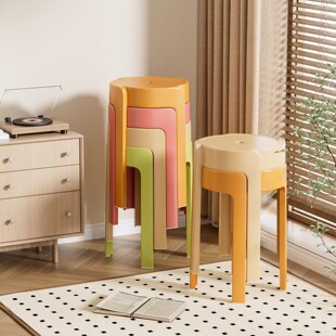 Household Plastic Thickened Stools Stackable Dining Chairs Trendy Windmill Dining Table Chairs Modern Minimalist Dining Room Desk Use