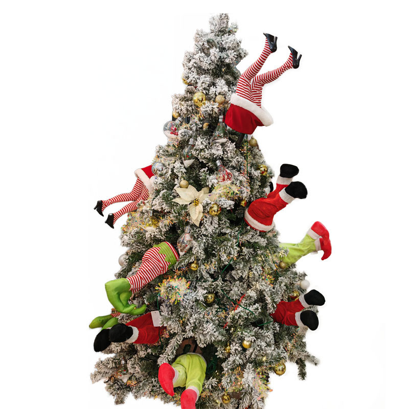 New creative Christmas tree pendant swing jitter decorations Christmas decoration scene layout electric elf pants New creative Christmas tree pendant swing jitter decorations Christmas decoration scene layout electric elf pants