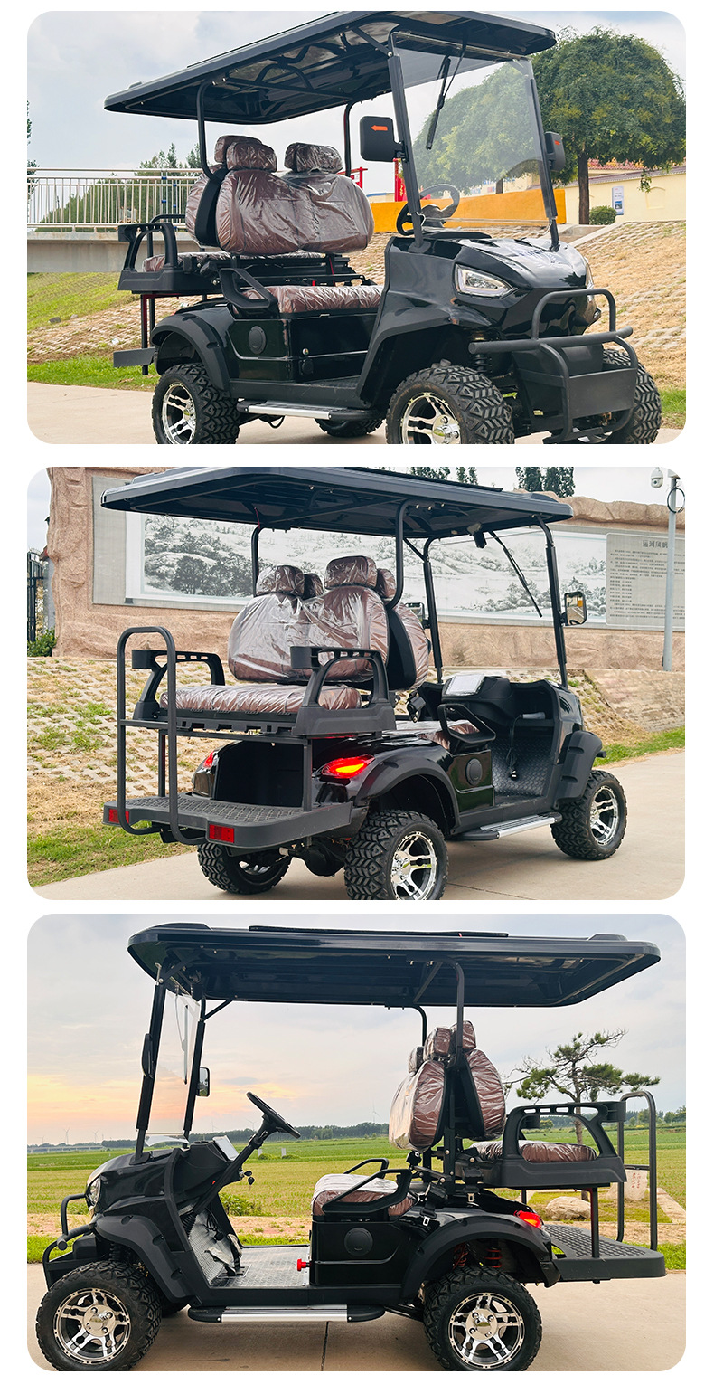 Foreign Trade Export Electric Golf Carts, 4-Seater Sightseeing Shuttles for Tourist Areas, Fuel-Powered Golf Carts